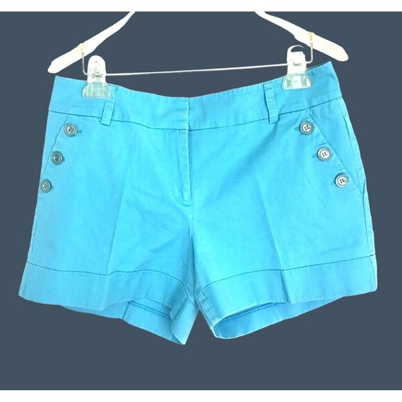 7TH AVENUE- WOMENS BLUE POCKETS SHORTS SIZE 10 - Picture 1 of 7